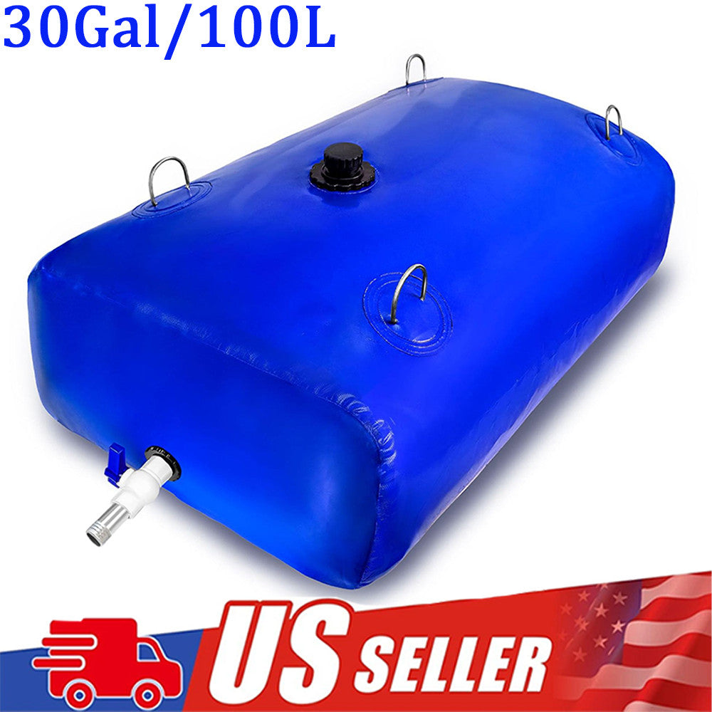 30Gal Collapsible Water Storage Bladder Portable Water Tank for Camping Garden Emergency