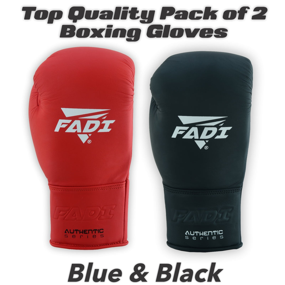 FADI Sports 16oz Leather Boxing Gloves Set - Sparring & Training Gear, 2 Pairs