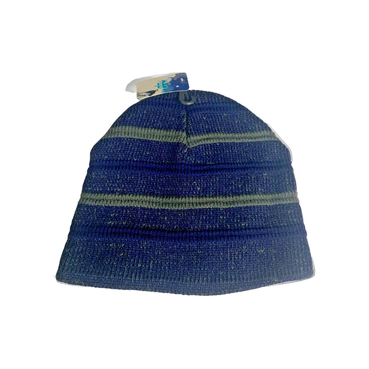 Blue and Gray Beanie Cap One Size Winter Hat Unisex