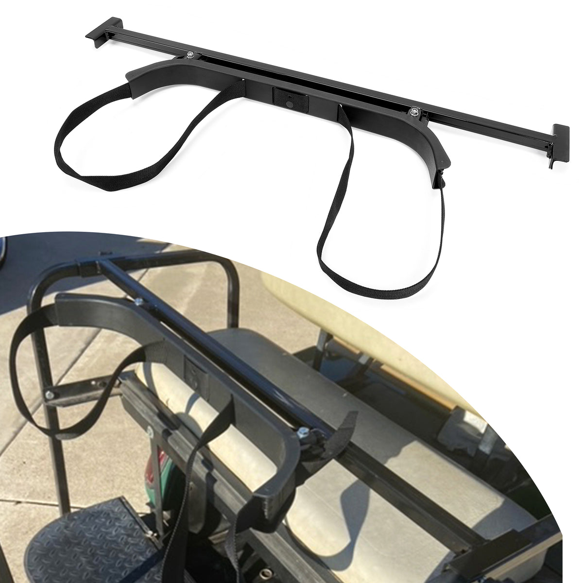 Universal Golf Cart Bag Holder Bracket Attachment for EZGO Club Car Yamaha Rear Seat