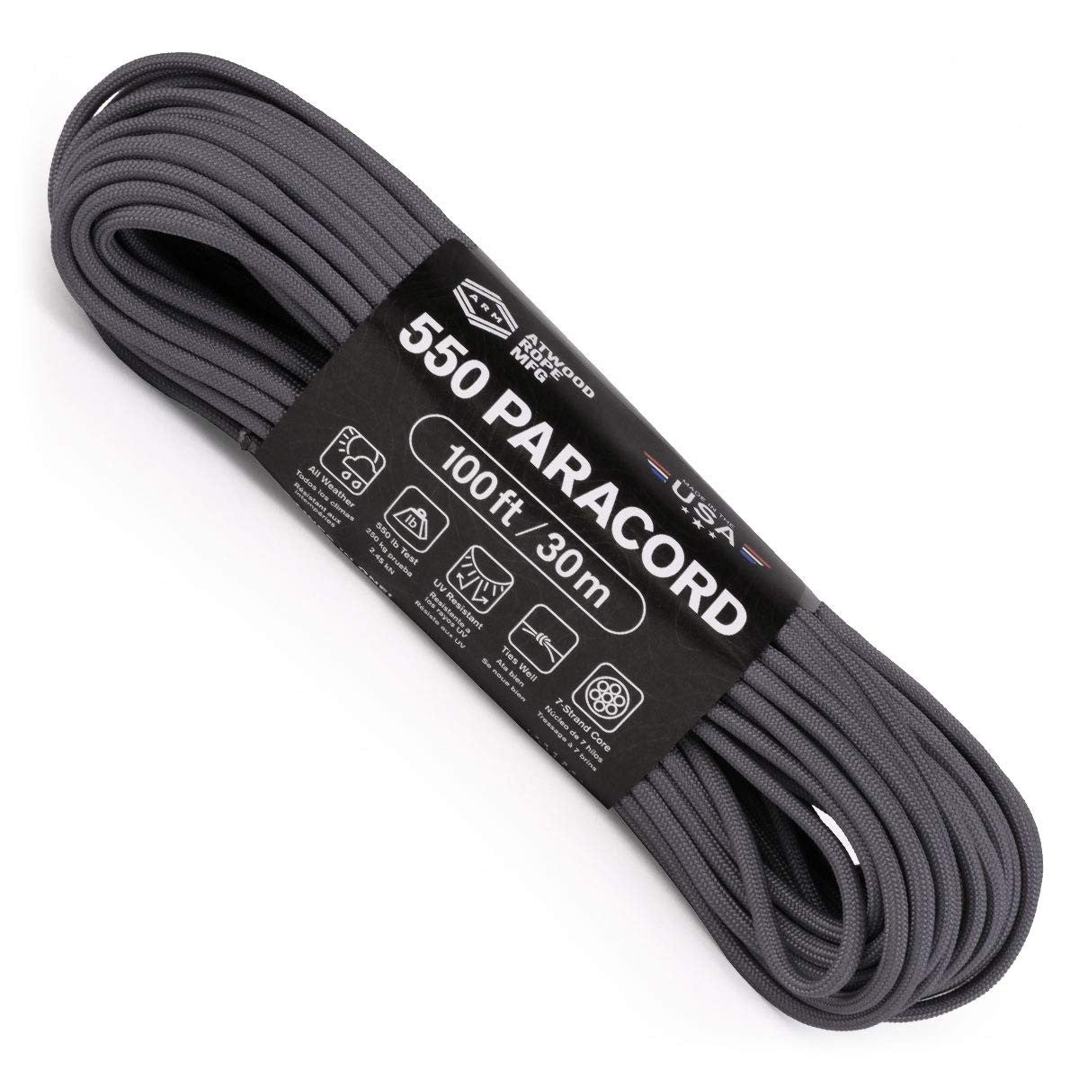 550 Paracord Rope 100ft UV Resistant 5/32 Inch 7 Strand Utility Cord