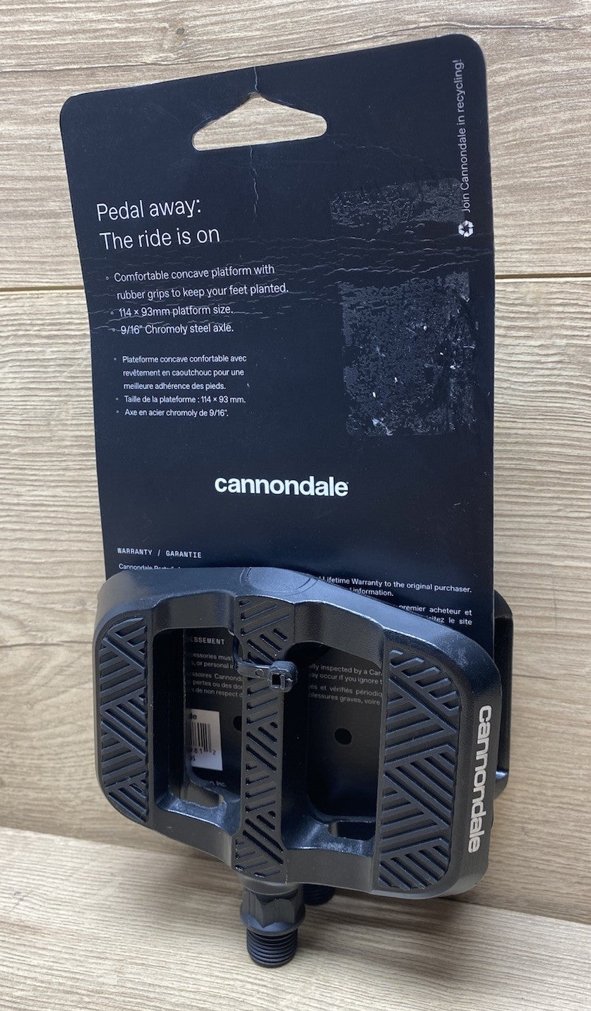 Cannondale Urban Alloy Bike Pedals 9/16” Black - Durable Platform with Rubber Grip