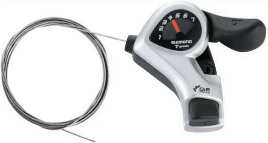 7 Speed Bicycle Shifter Trigger Set for Shimano Bikes - Aluminum & Plastic