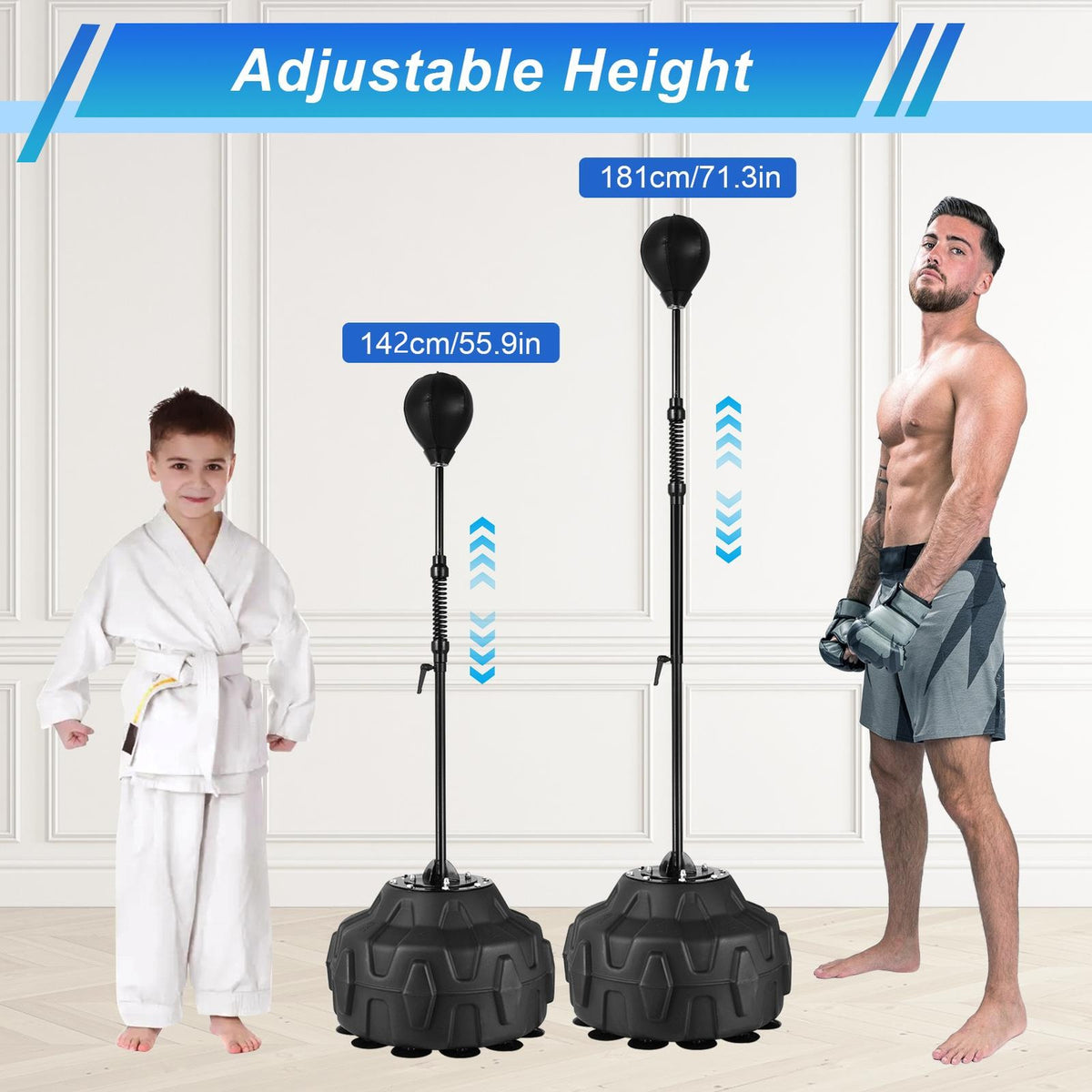 Freestanding Reflex Speed Boxing Bag for Training & Fitness