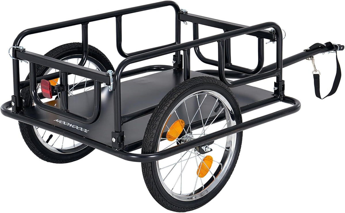 Foldable Bike Cargo Trailer with 176 lb Capacity and Off-Road Wheels
