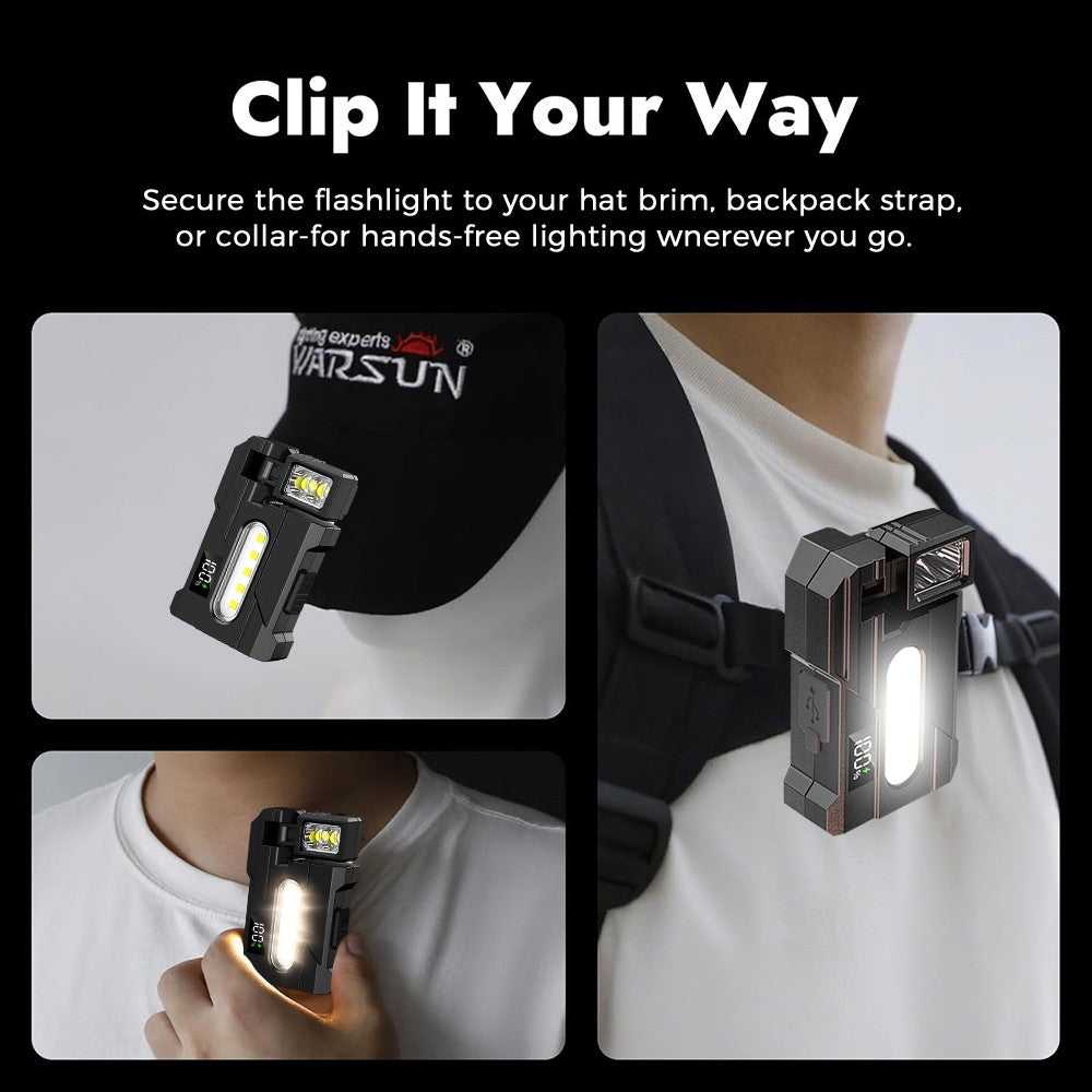 Rechargeable COB LED Work Light Torch Inspection Handheld Flashlight