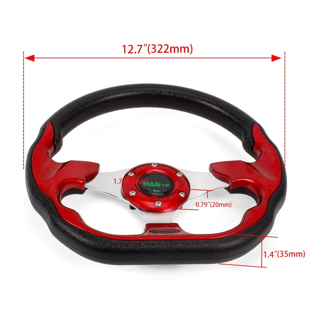 Golf Cart Steering Wheel with Hub Adapter for EZGO RXV TXT - Universal Fit