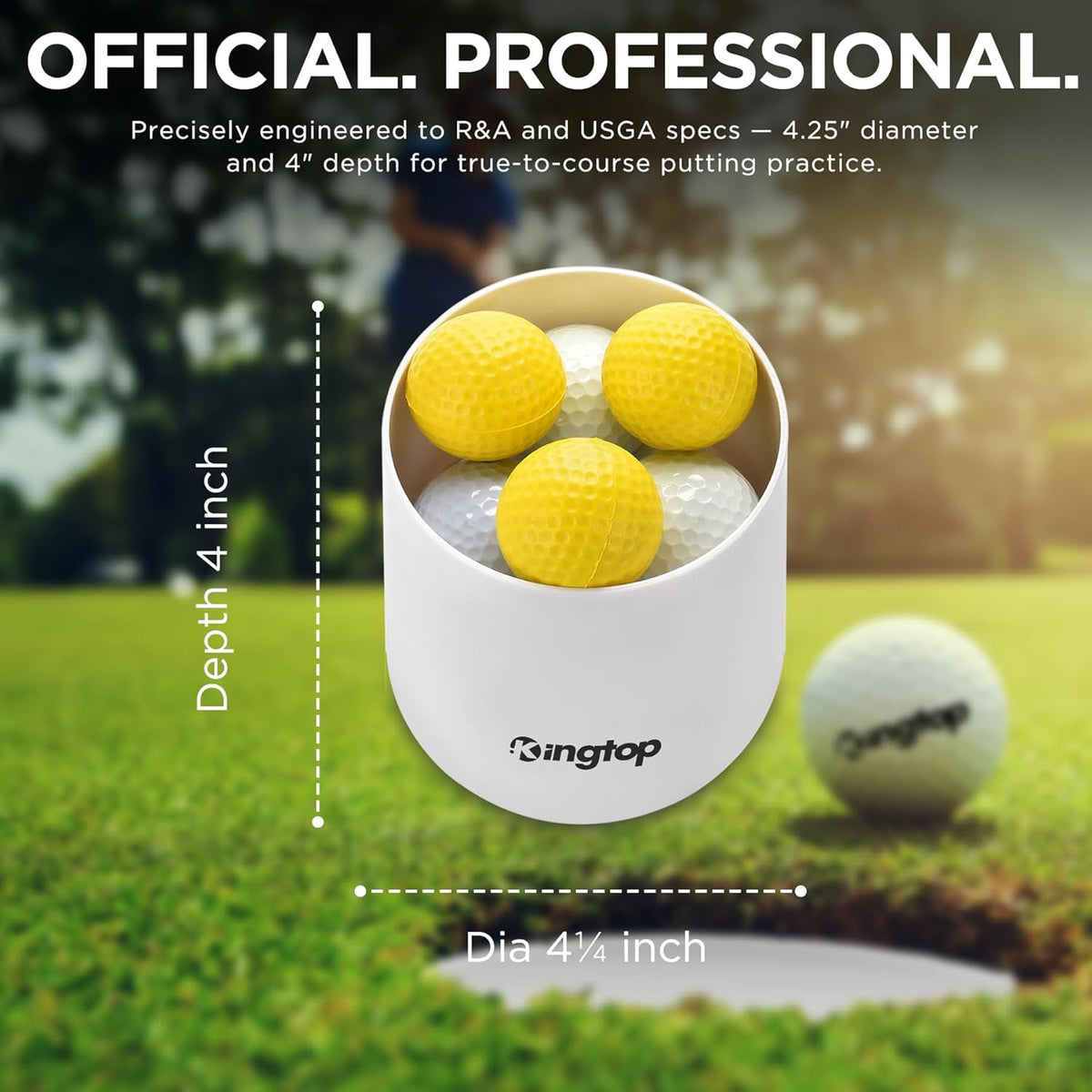 Golf Hole Cups for Practice Putting Greens - 4 or 6 Inches Deep
