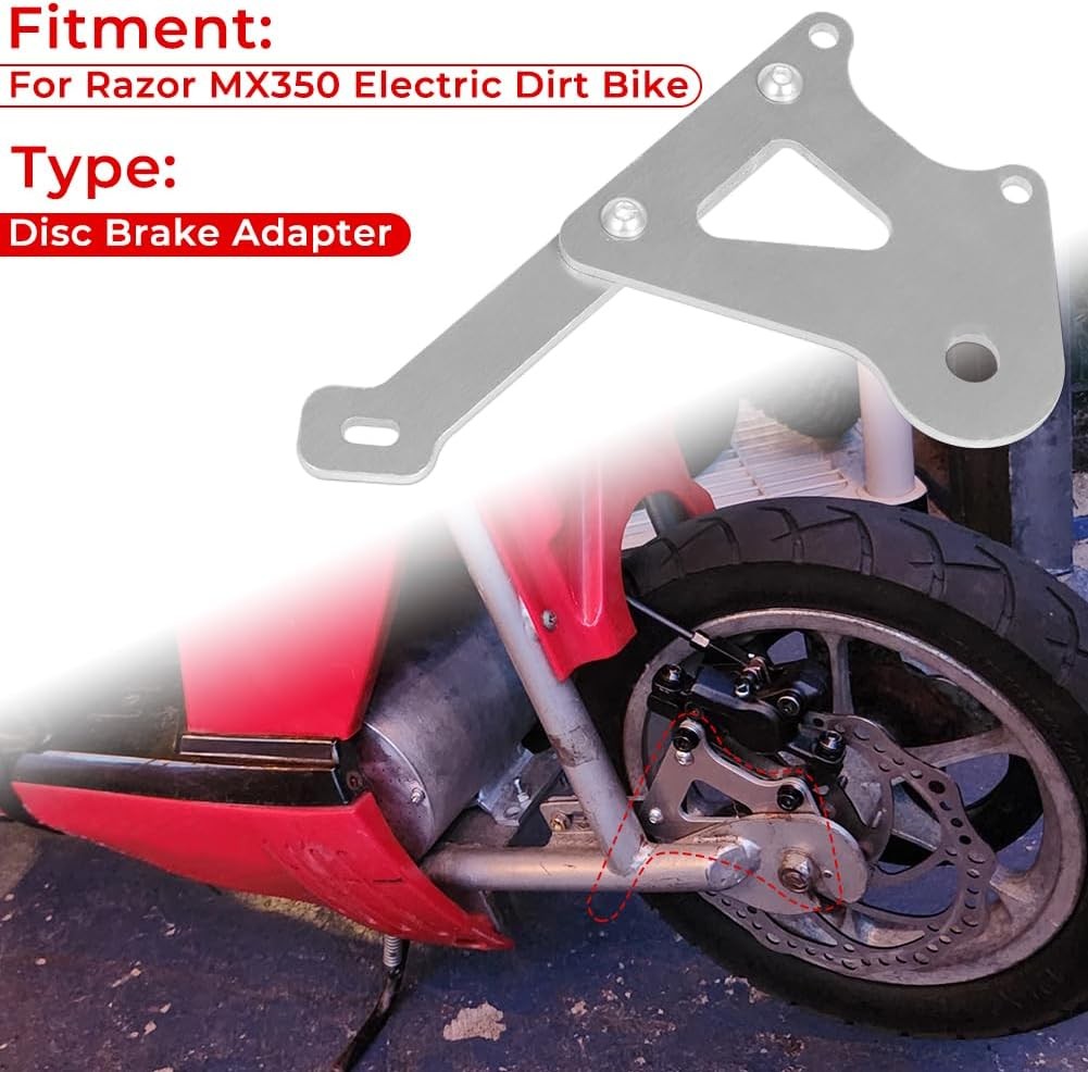 Rear Disc Brake Caliper Adapter for Razor MX350 Dirt Bike - 140mm & Larger