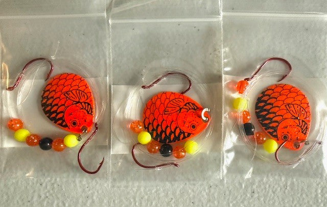 Walleye Crawler Harness Set with 36-Inch Length and #4 Colorado Blade - 30 Pack
