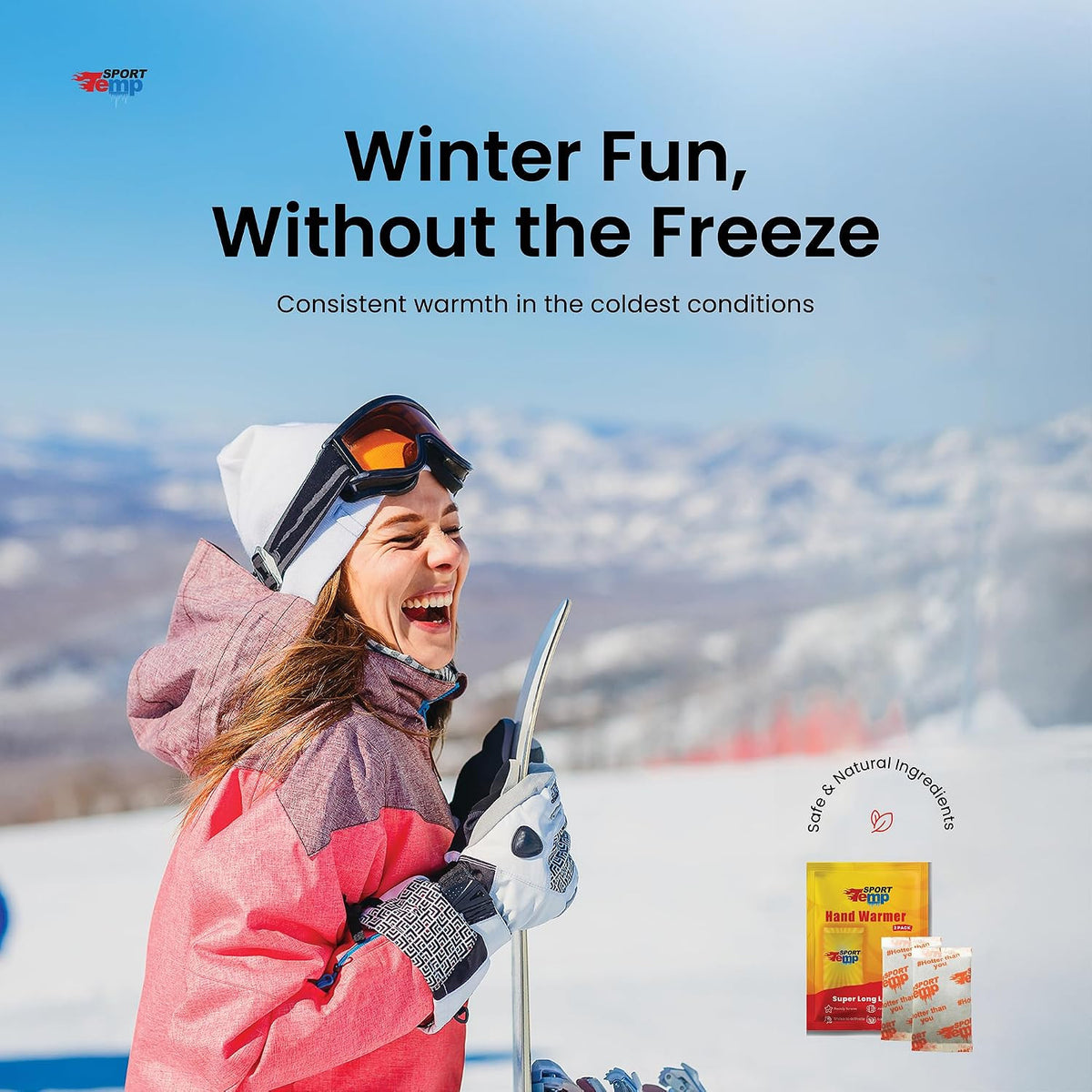 Long Lasting Hand Warmers - Up to 11 Hours of Heat, All Natural, Easy to Use