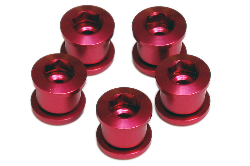 Lightweight Bicycle Chainring Bolts for Dura Ace Ultegra BMX - Red