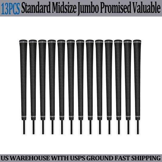 13-Piece Golf Club Grip Set - Anti-Slip Rubber Grips in Multiple Sizes