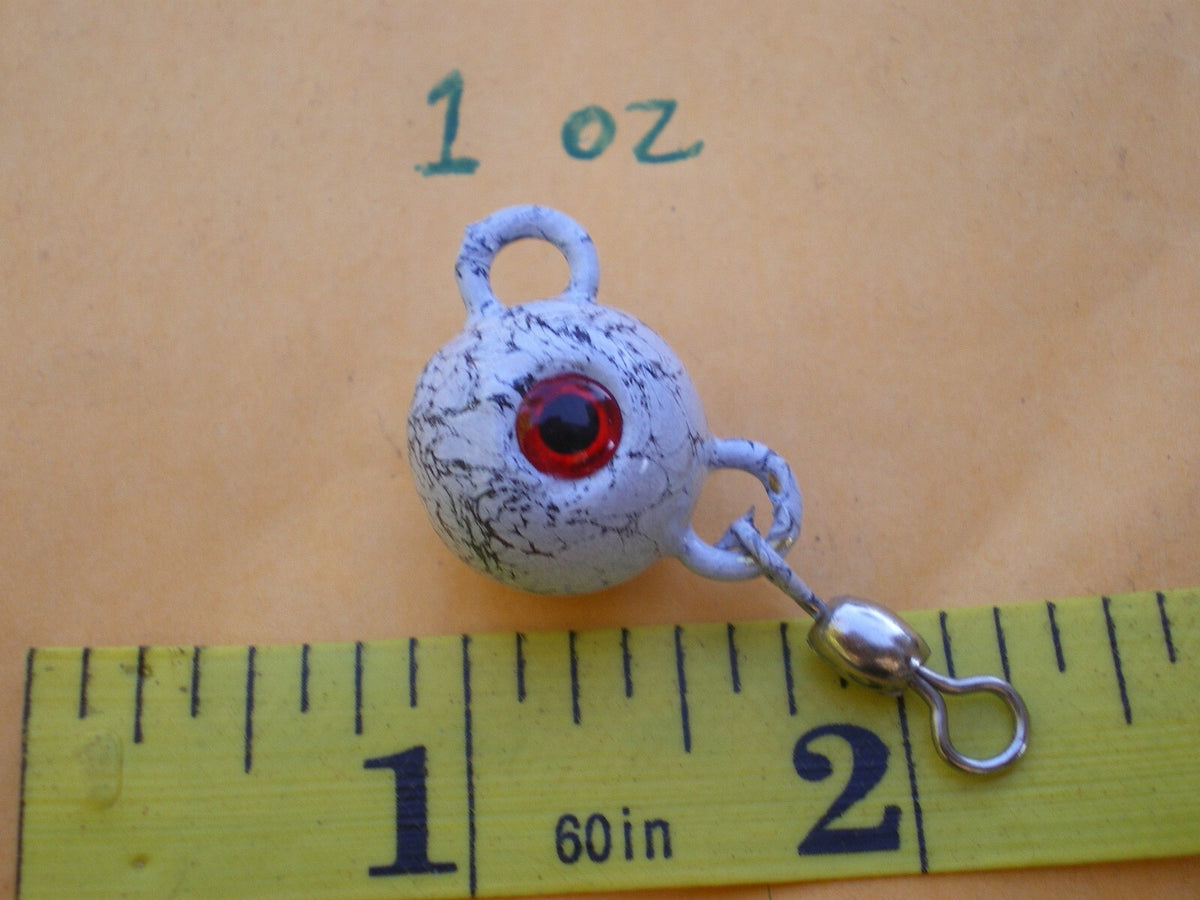 7 Pcs Fishing Jig Heads with Swivel - Multi-Color Pack, 1 oz