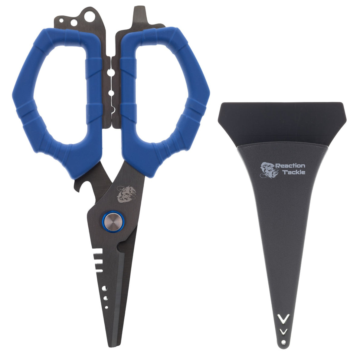 Fishing Line Cutting Shears with Sheath, Multi-Tool for Braid, Mono, Fluorocarbon