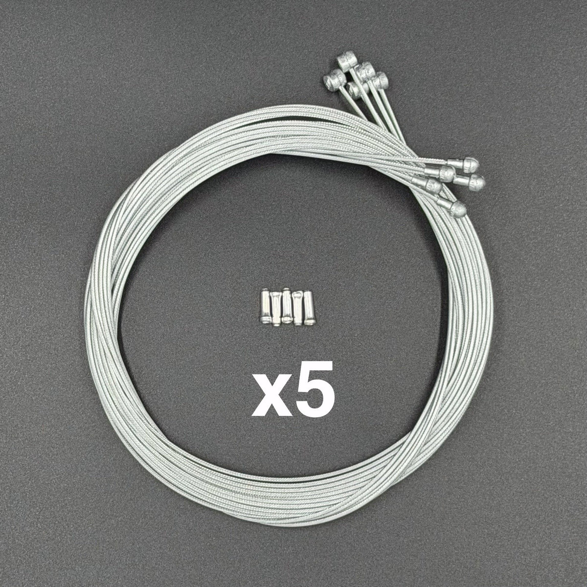 Extra Long Bike Brake Cable Kit for MTB Road & Gravel Bikes - 5 Pack