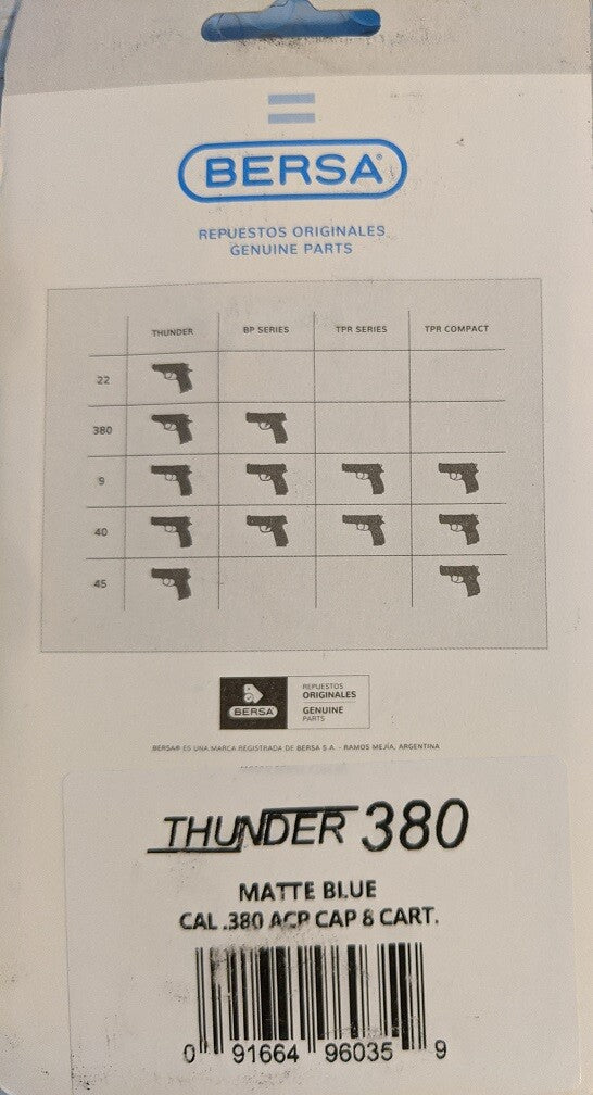 Bersa Thunder .380 ACP 8-Round Mag with Finger Rest - Factory OEM