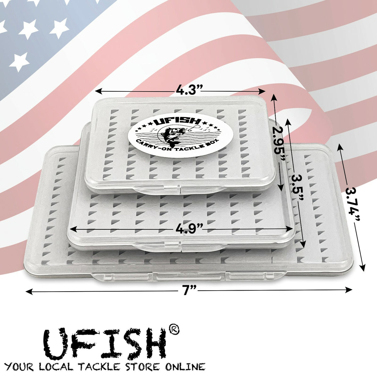Fly Fishing Box Organizer Set of 3 - Tackle Storage for Flies and Lures