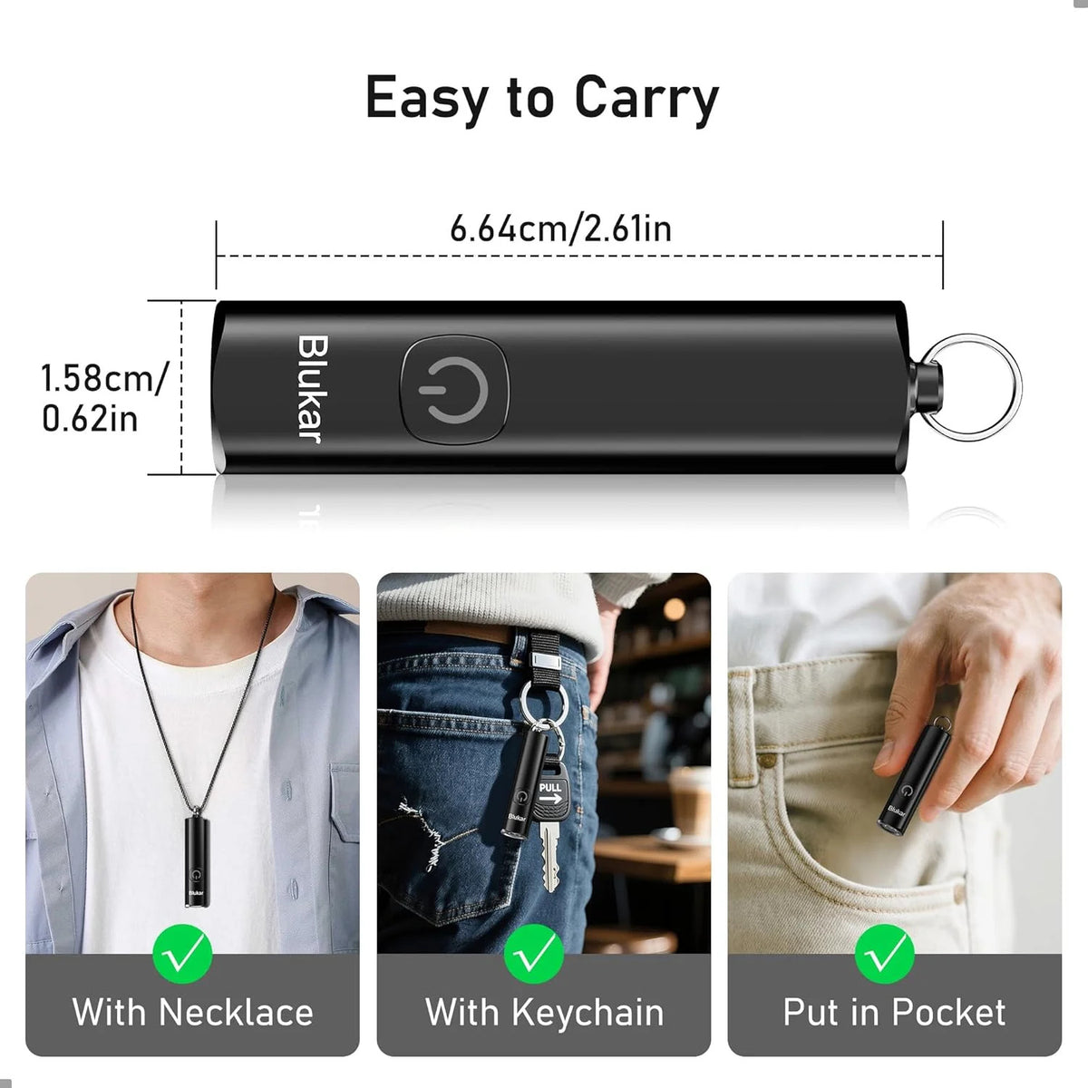 Mini Rechargeable USB C Waterproof Pocket Flashlight - Keychain Light