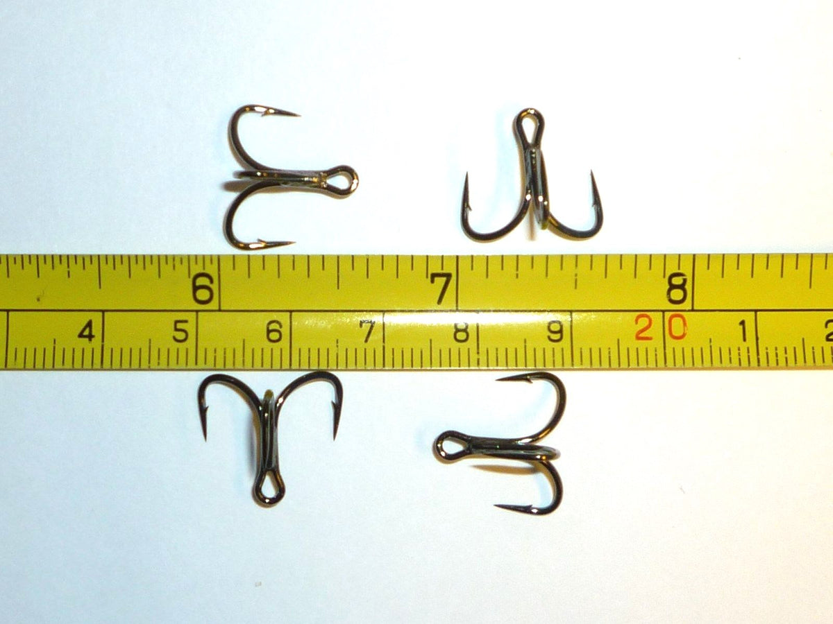 Mustad KVD-Elite TG76NP-BN Short-Shank 1X Triple-Grip Treble Hooks - Size 8, Black-Nickel