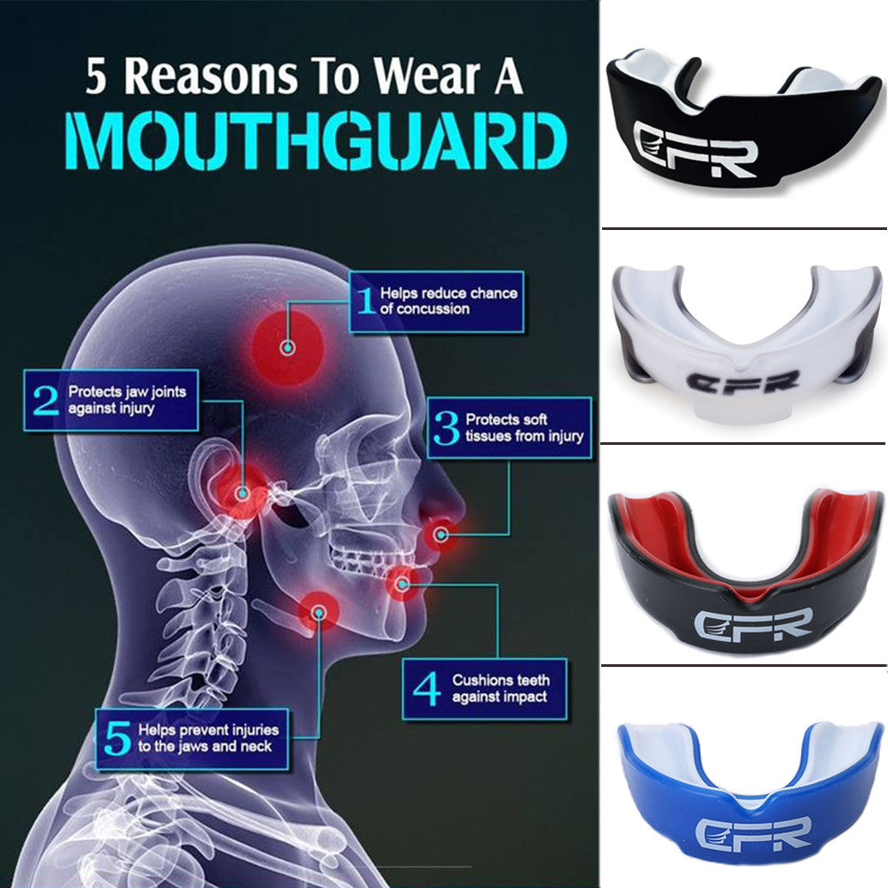 Gel Mouth Guard Case for Teeth Grinding Boxing MMA Sports Kids Adults