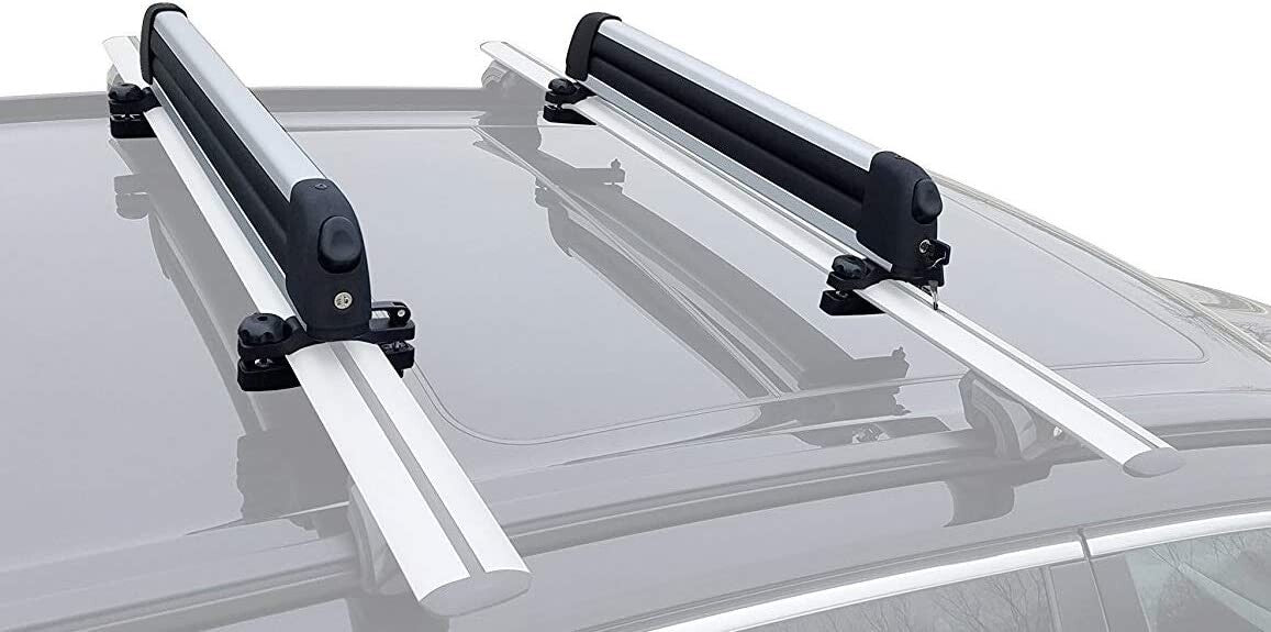 Ski & Snowboard Roof Rack Carrier Fits Most Cross Bars - Holds 6 Skis or 4 Snowboards