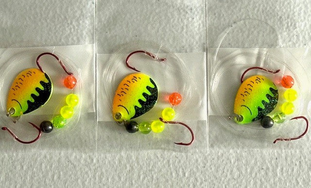 Walleye Crawler Harness Pack with 30 Rigs & Size 3 Colorado Blade - Freshwater Fishing Lures