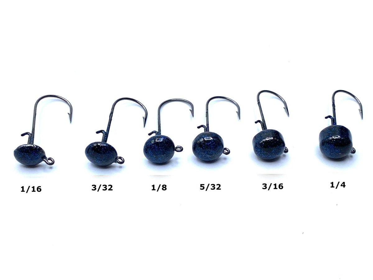 Fishing Jig Heads Toadstool Ned Rig Shroomz Style with Black Nickel Hooks