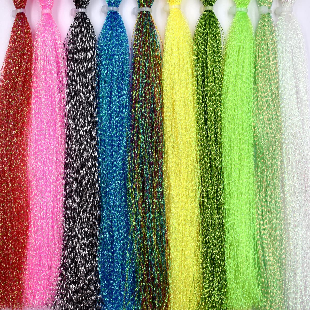 10 Pack Crystal Flash Line for Fly Tying Fishing Lures