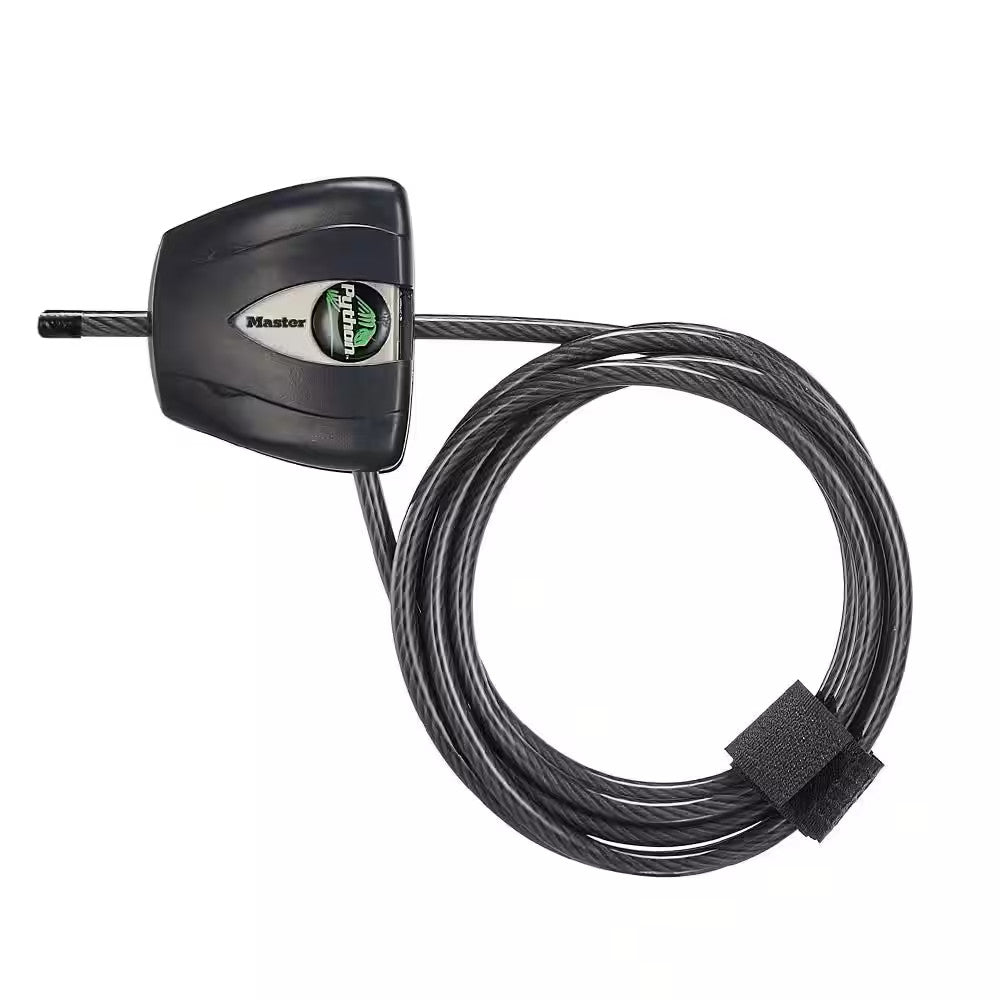 Adjustable 6 Ft. Steel Cable Lock with Key for Security