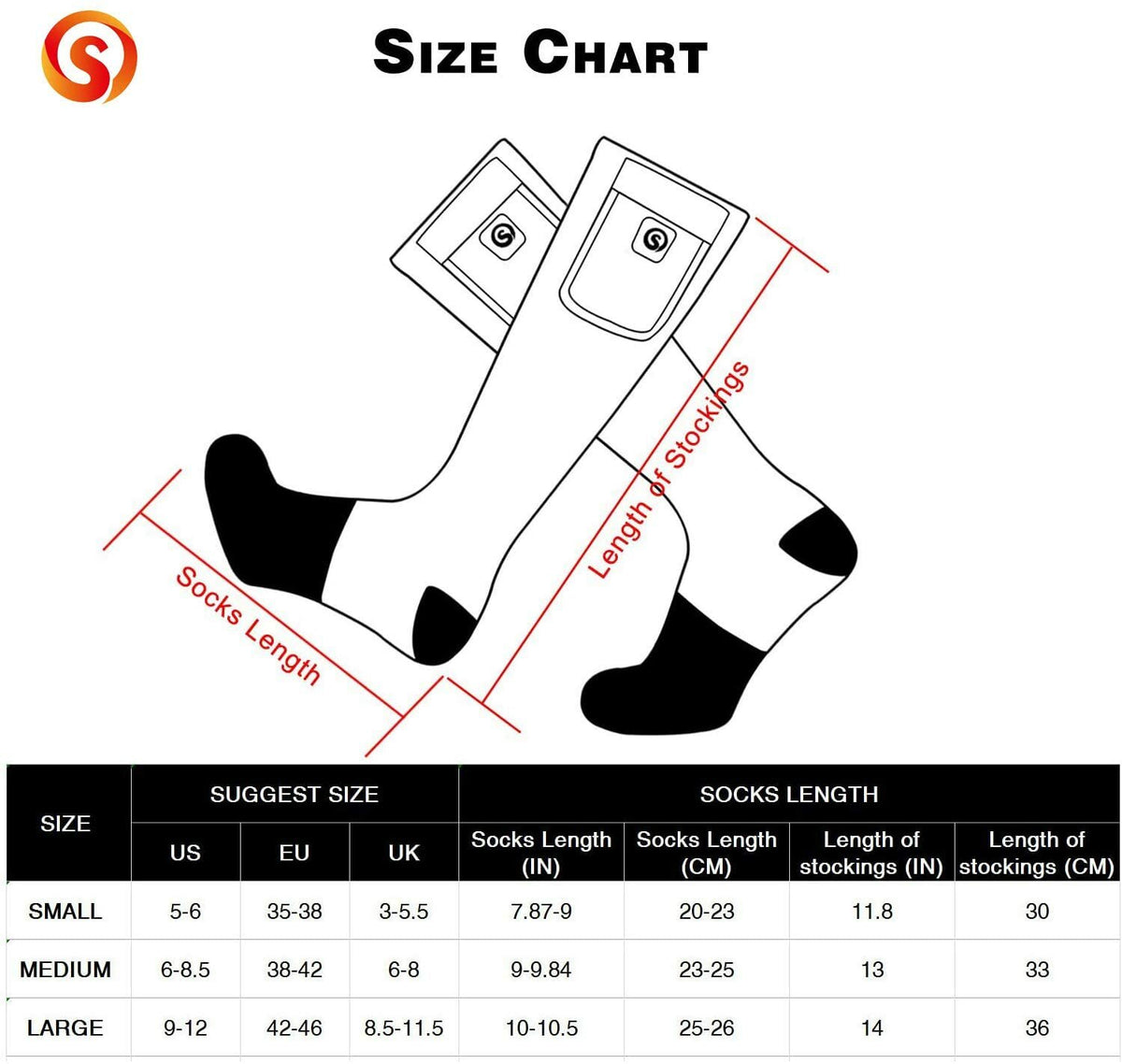 Rechargeable Heated Socks for Men Women - Thermal Electric Foot Warmer for Hiking Camping