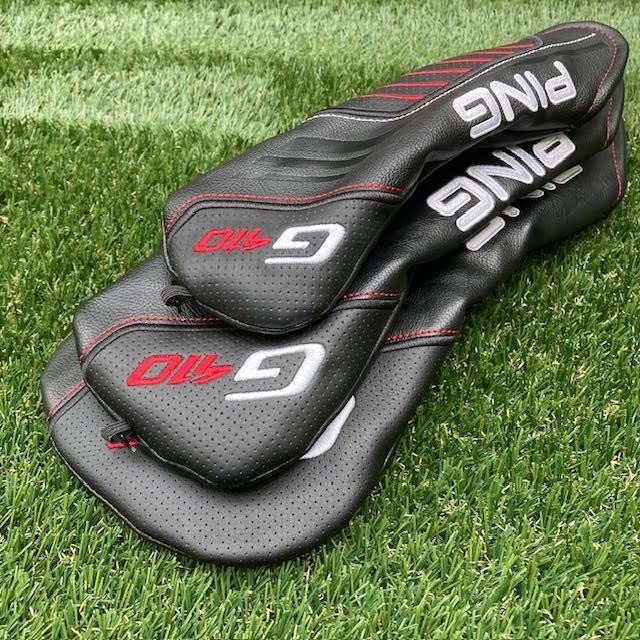 Golf Club Headcover Set for Driver, Fairway Wood & Hybrid - Black