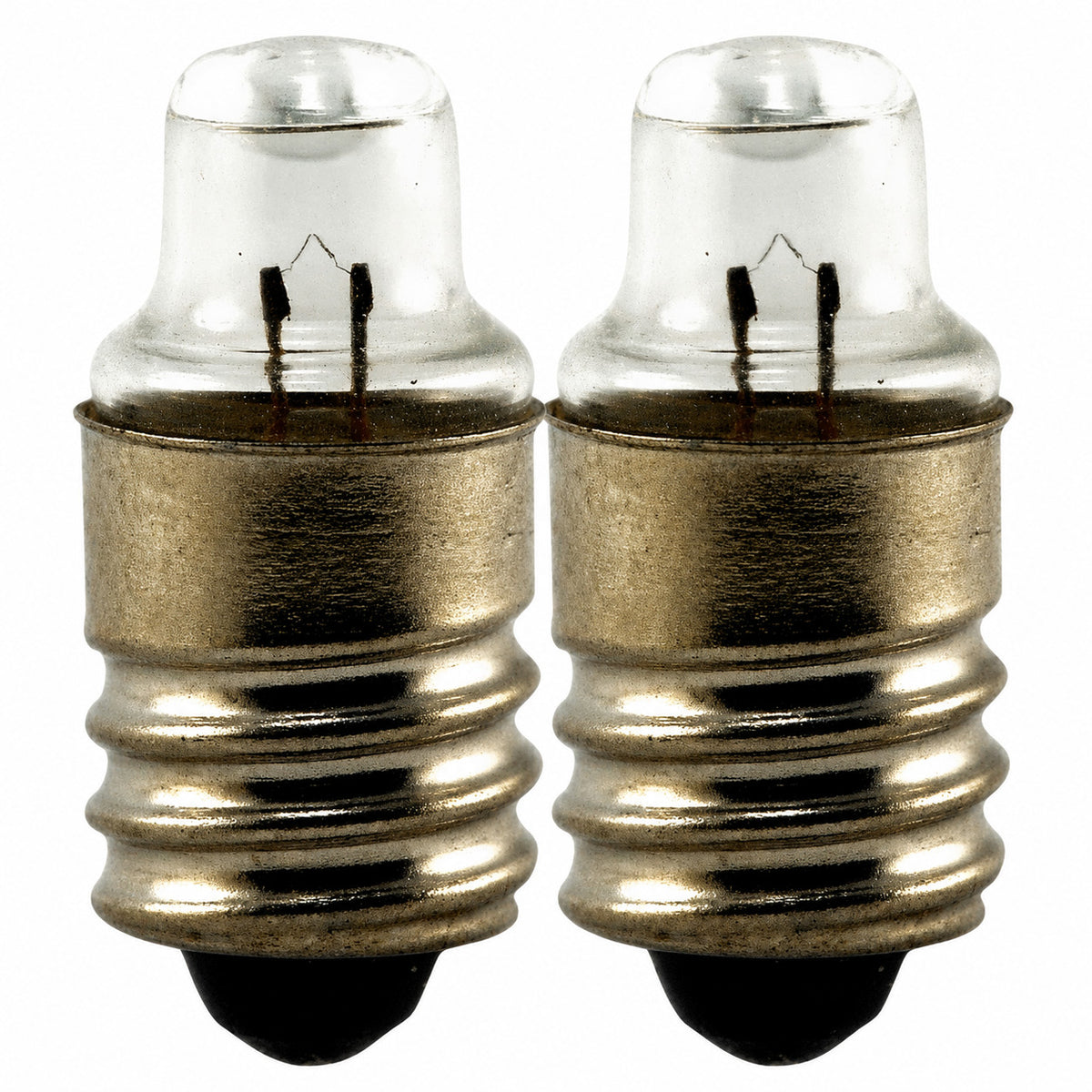 2 Pack No. 112 Incandescent Flashlight Bulbs E10 Screw Base Replacement