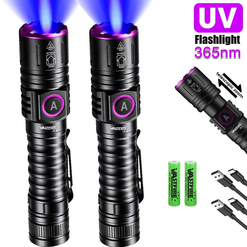 UV Flashlight Torch for Pet Stain Detection Rechargeable UV Light