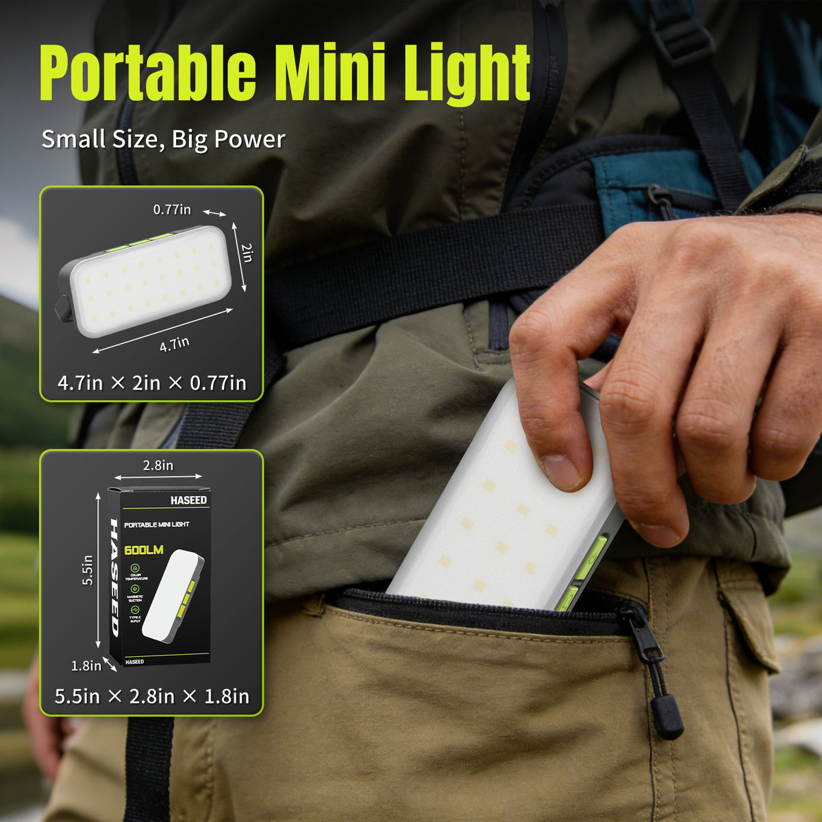 Rechargeable LED Work Light with Magnet and Multiple Brightness Modes