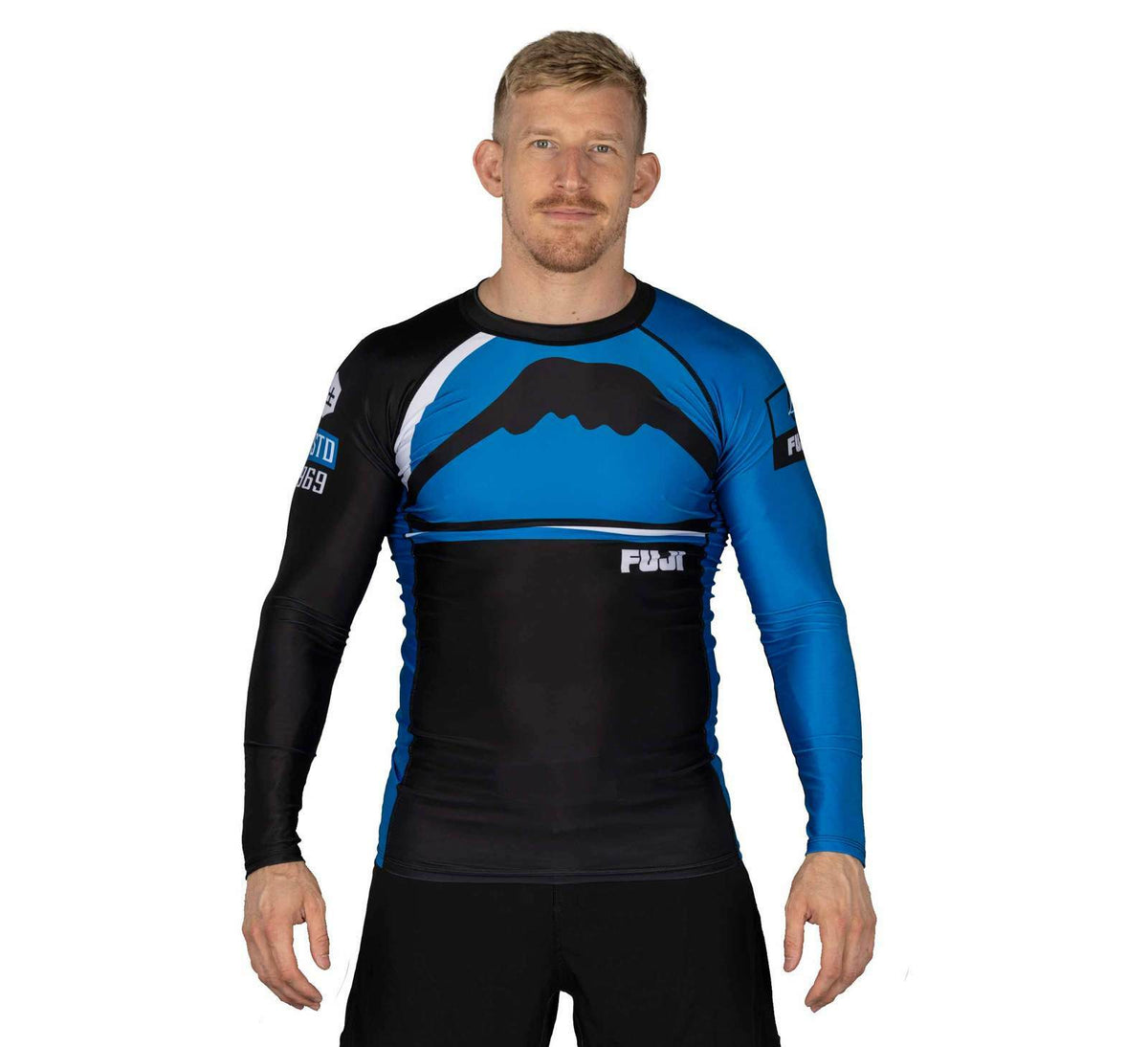 Long Sleeve MMA Rashguard for BJJ & Jiu-Jitsu - Blue, Anti-Microbial, Comfort Fit
