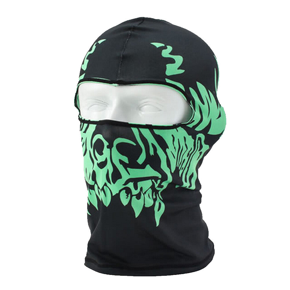 Full Face Balaclava Mask with Skull Print for Outdoor Sports & Tactical Use