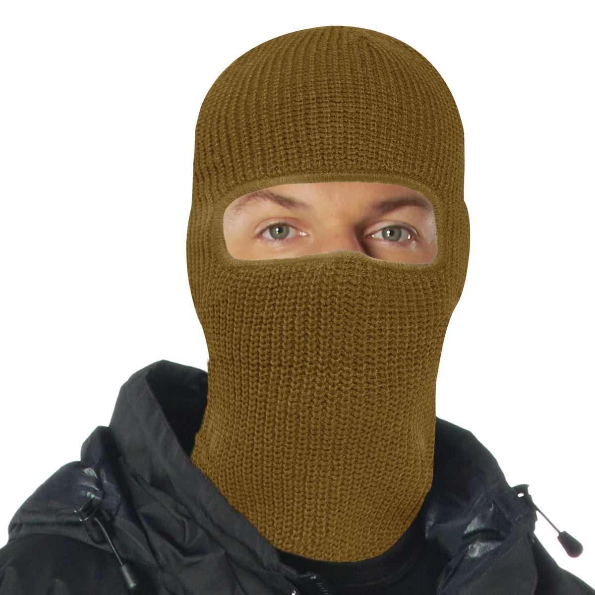 Winter Knit Face Mask with Single Hole for Ski Snowboarding Cold Weather