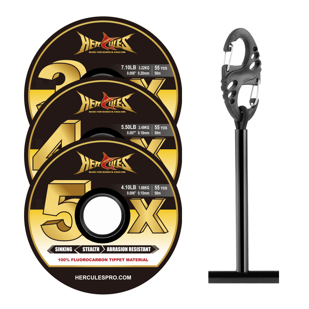 Fly Fishing Tippet Line Fluorocarbon & Nylon Spools - Multiple Sizes