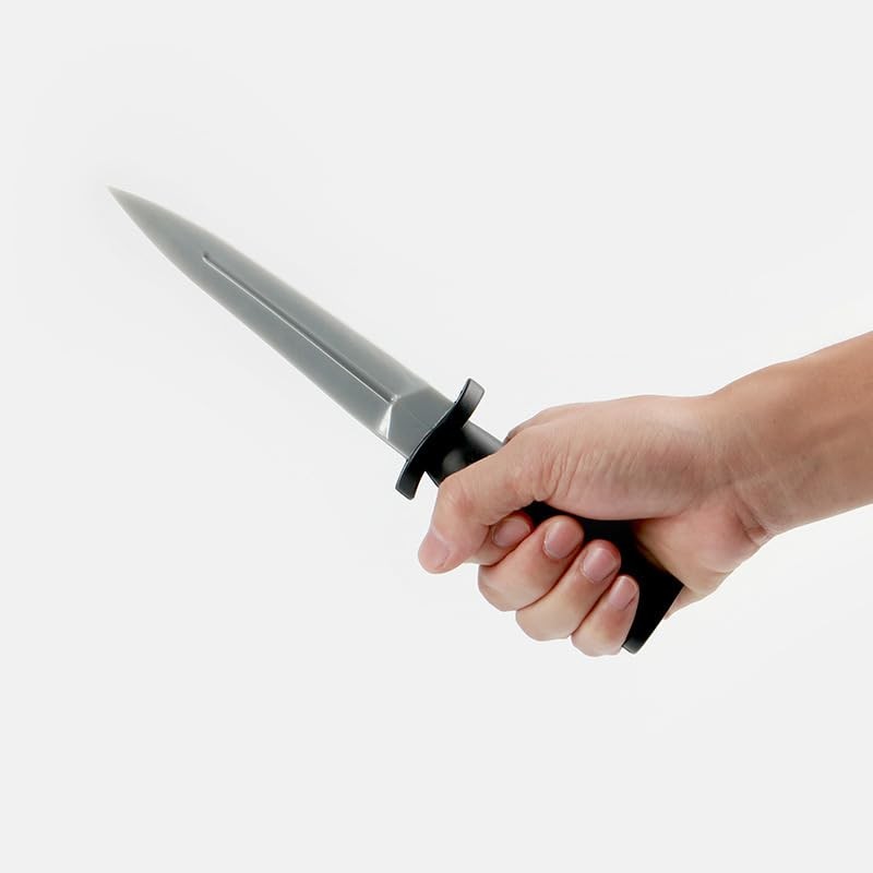 10.5 Inch Rubber Prop Dagger with Scabbard - Safe Fake Toy for Theater & Cosplay