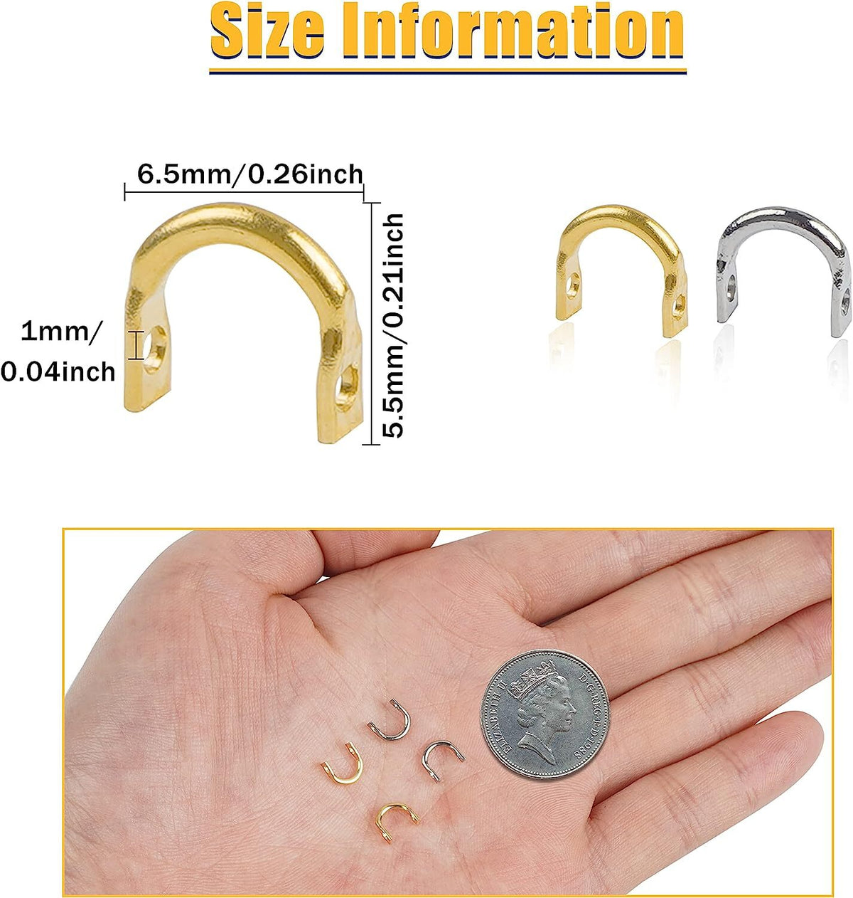 200pcs Brass U-Shaped Fishing Spinner Clevis for DIY Lures - Saltwater & Freshwater