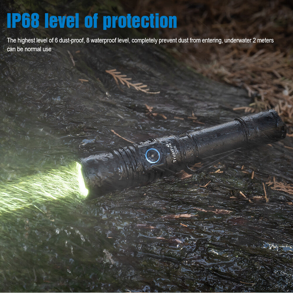 High-Brightness Tactical Laser Flashlight 1100m Range USB-C Rechargeable