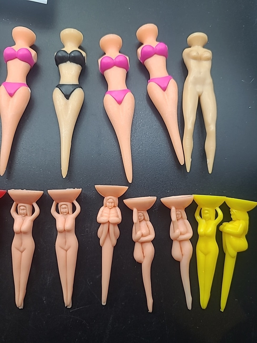 40 Pcs Bikini & Naked Lady Golf Tees - Novelty Nude Ball Holders