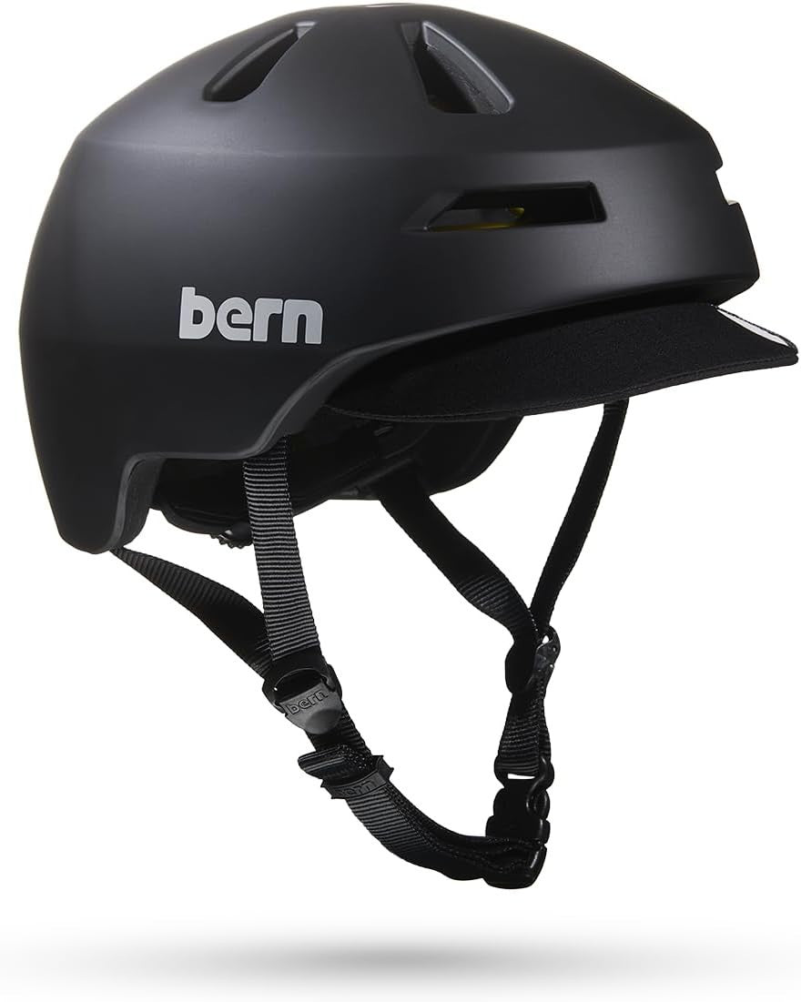 Bern Brentwood 2.0 Bicycle Helmet Medium Matte Black with Vents & Removable Visor