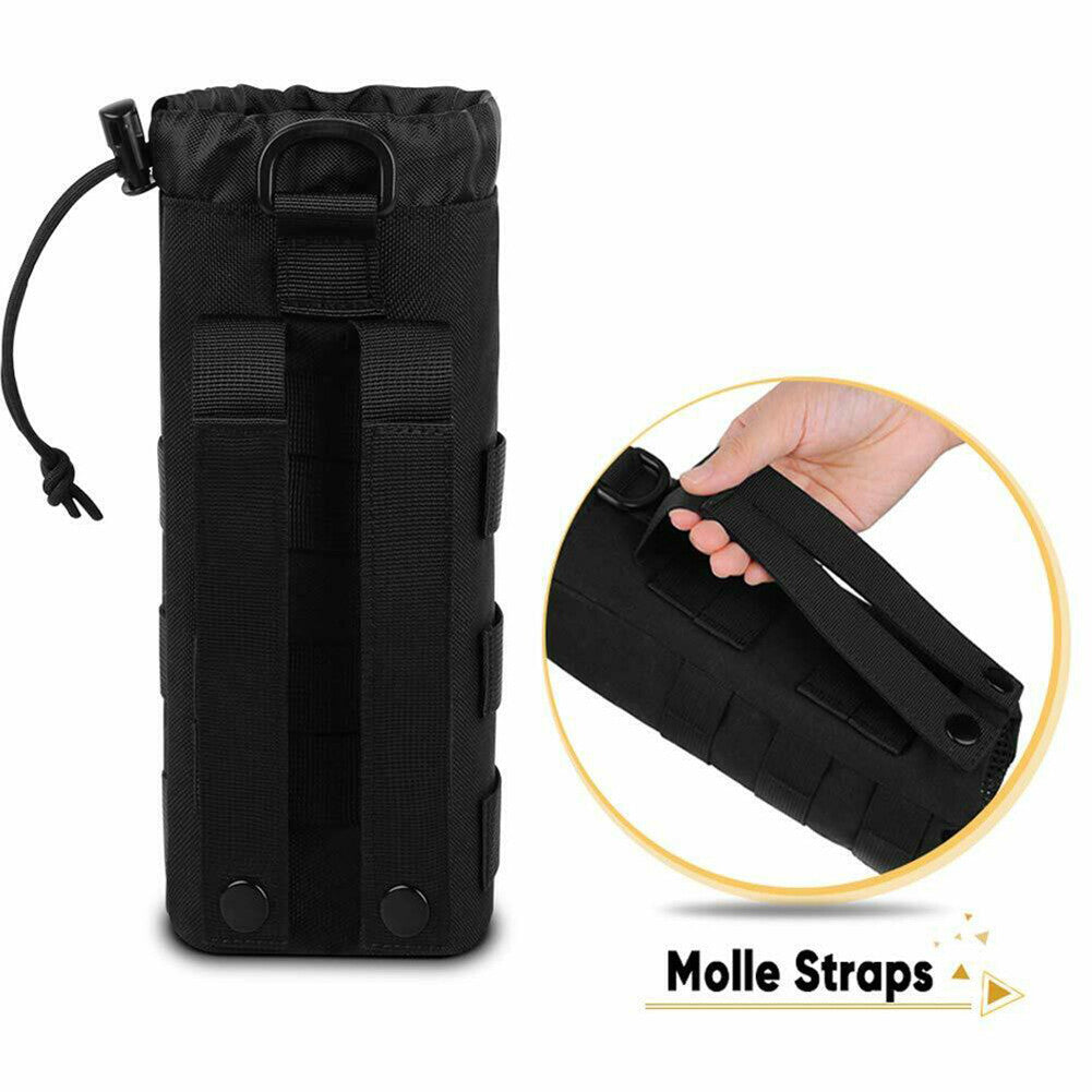 35oz Outdoor Tactical Water Bottle Pouch Hiking Belt Holder Military Gear