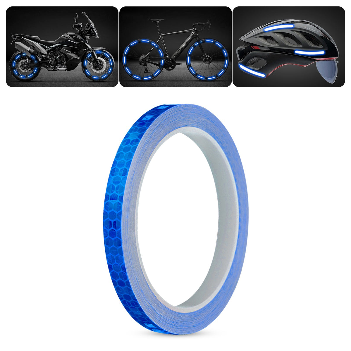 Reflective Bike Rim Stickers Safety Tape for Bicycle Wheels - Waterproof & High Visibility