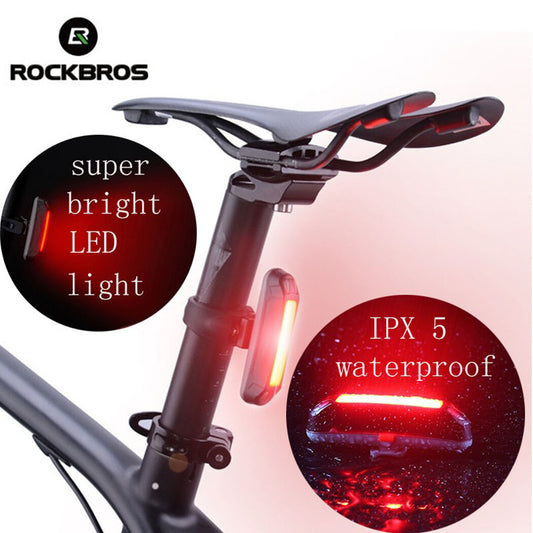 Rechargeable LED Bicycle Rear Light with 6 Modes - Waterproof Cycling Taillight