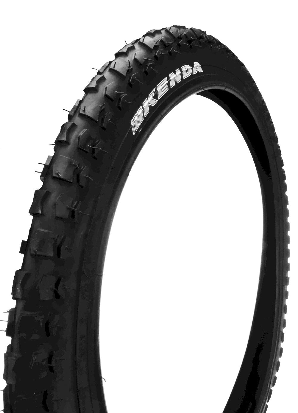 20-inch Kenda K44 Knobby BMX Bicycle Tire - Old School Dirt Tread, Black