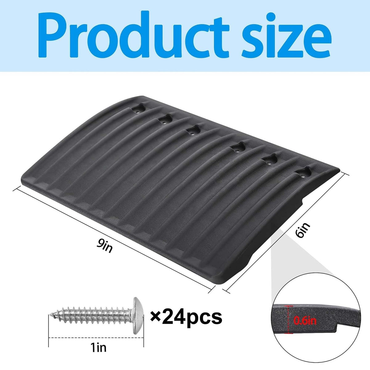 Snowmobile Trailer Edge Glides 9x6 Inch Protective Skid Plates - 4 Pack