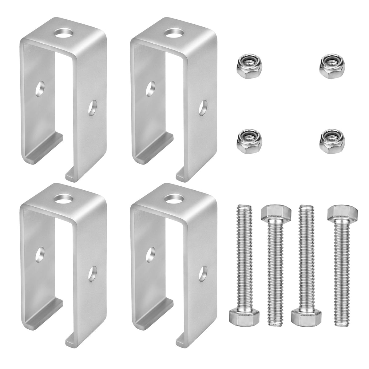 Heavy-Duty Steel Trolley Track Hanger for 1-5/8 Inch Support Channel - 4 Pack